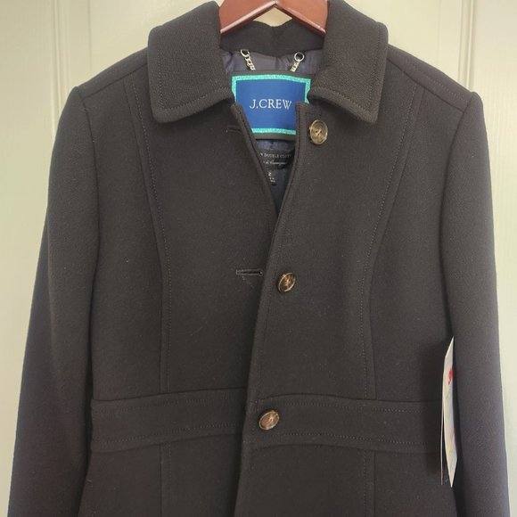 NWT J. Crew Lady Day Coat in Black Size 2 - Picture 2 of 15